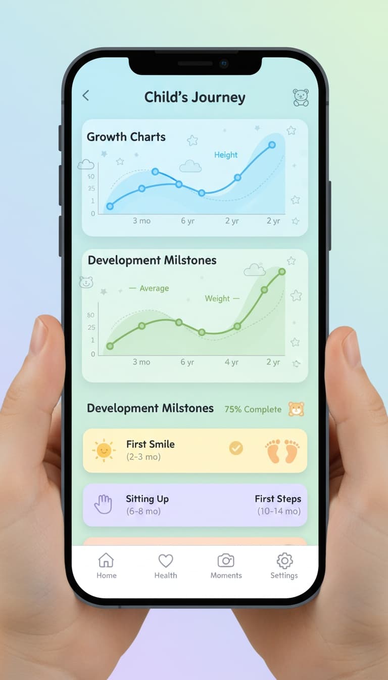 Child development tracking app